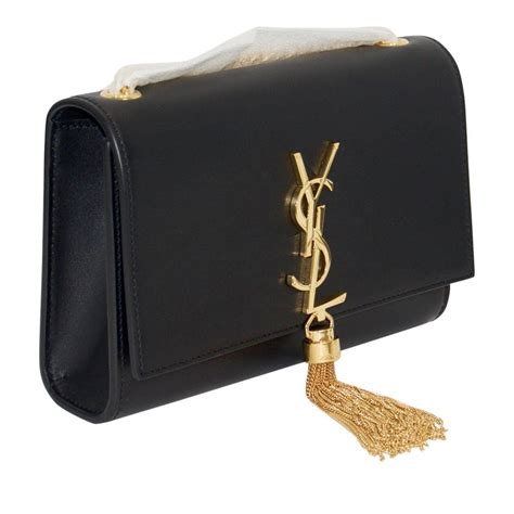 ysl black purse with tassel